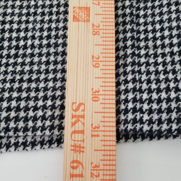 Talbots Faux Wrap Midi Skirt 100% Wool Houndstooth Lined Classic Womens Size 12 - Picture 9 of 9